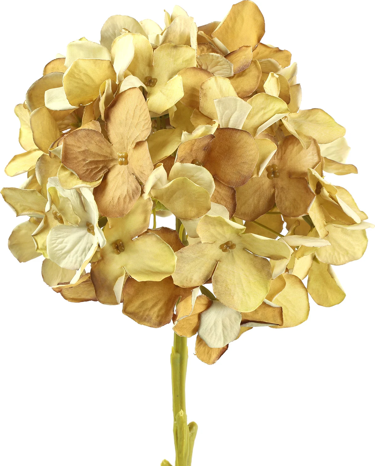 Countryfield kunstbloem Hortensia geel H 47 cm