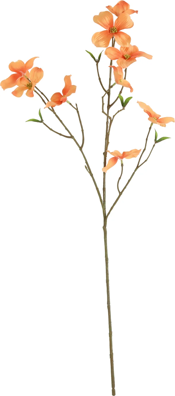 Countryfield kunstbloem Japanse kornoelje oranje 75 cm