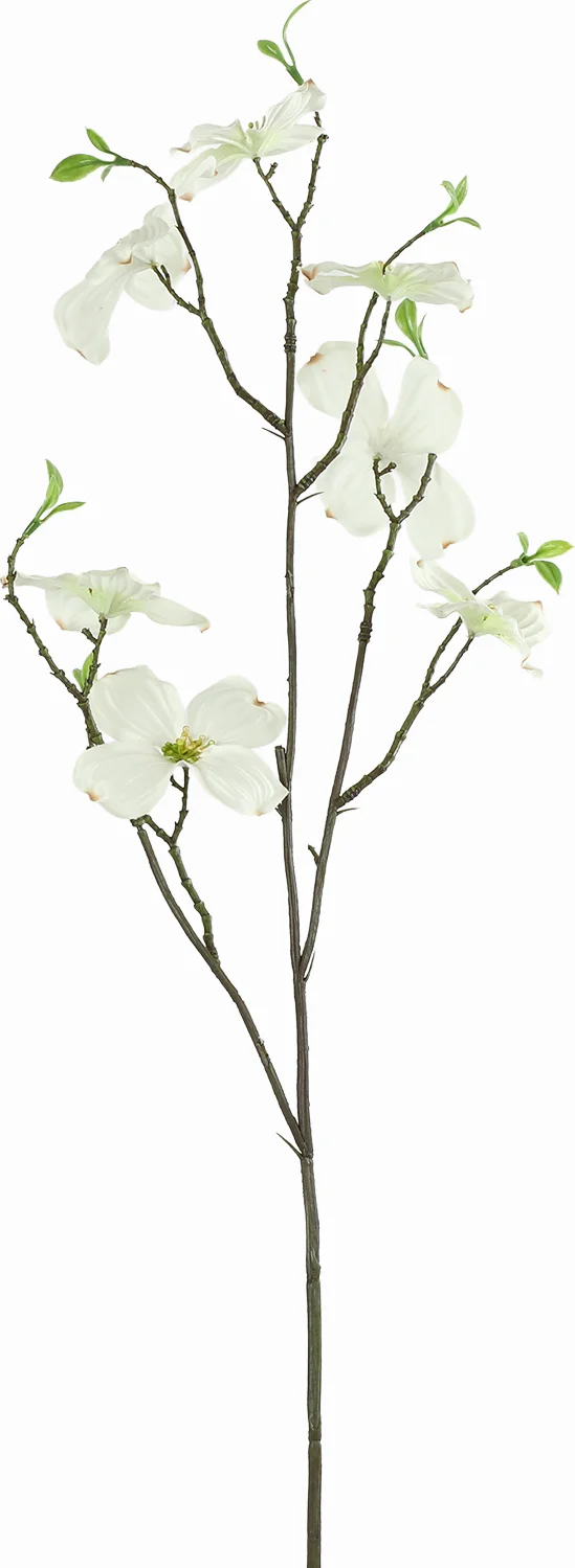 Countryfield kunstbloem Japanse kornoelje wit H 66 cm