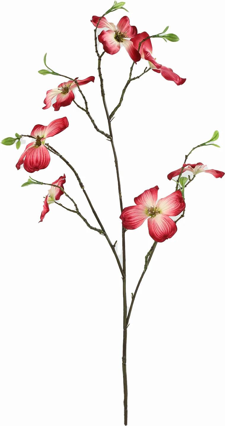 Countryfield kunstbloem Japanse kornoelje roze H 66 cm