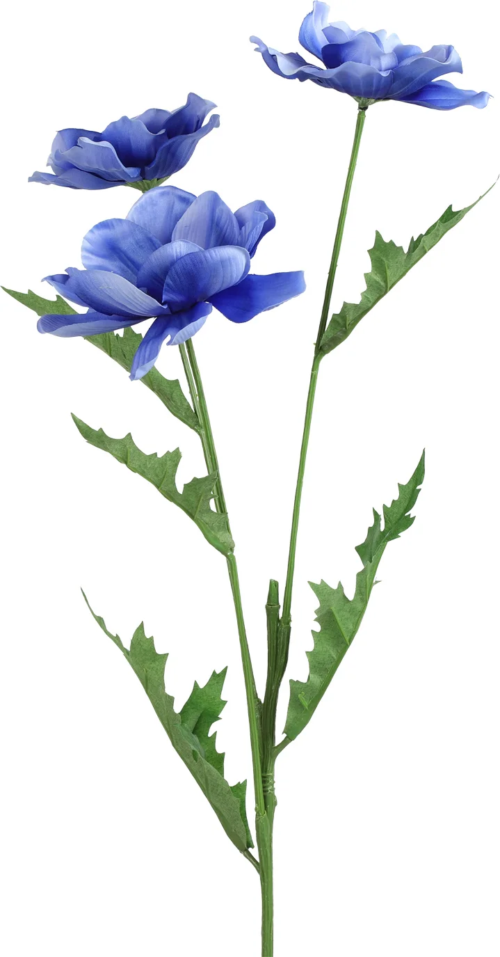 Countryfield kunstbloem Anemoon blauw H 77 cm