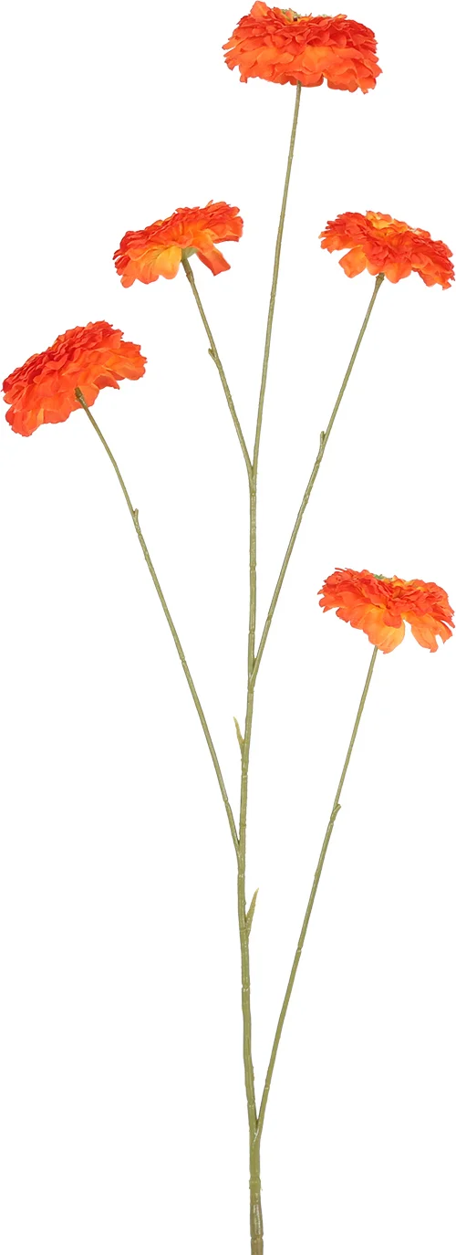Countryfield kunstbloem Zinnia oranje 105 cm