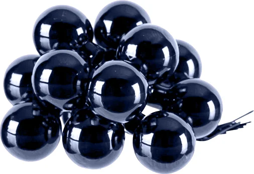Decoris kerstballen kerststukje blauw D 2,5 cm