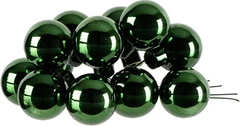 Decoris kerstballen kerststukje groen D 2,5 cm