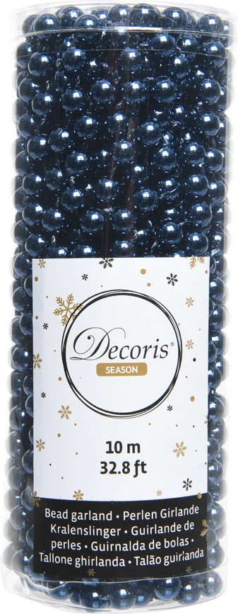 Decoris kralenketting Marilene donkerblauw 10 m