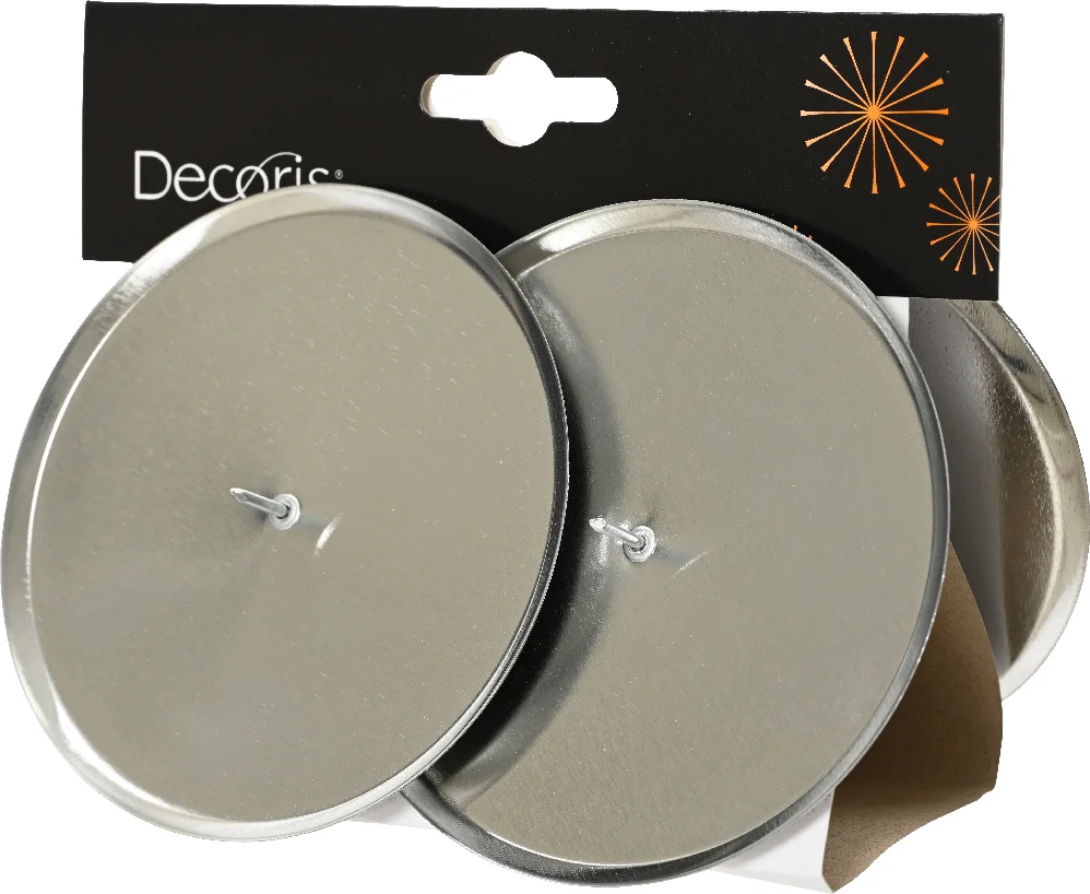 Decoris kandelaar zilver D 8 H 4,5 cm