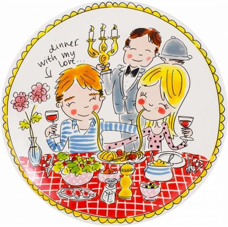 Blond Amsterdam dinerbord Even Bijkletsen love D 26 cm