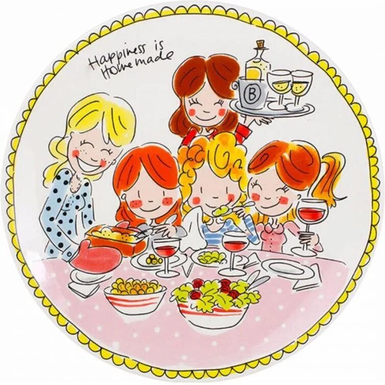 Blond Amsterdam dinerbord Even Bijkletsen girls D 26 cm