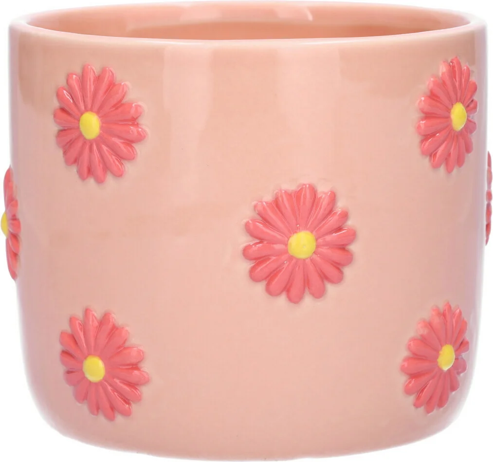 Bloempot Daisy roze D 11 H 9,5 cm