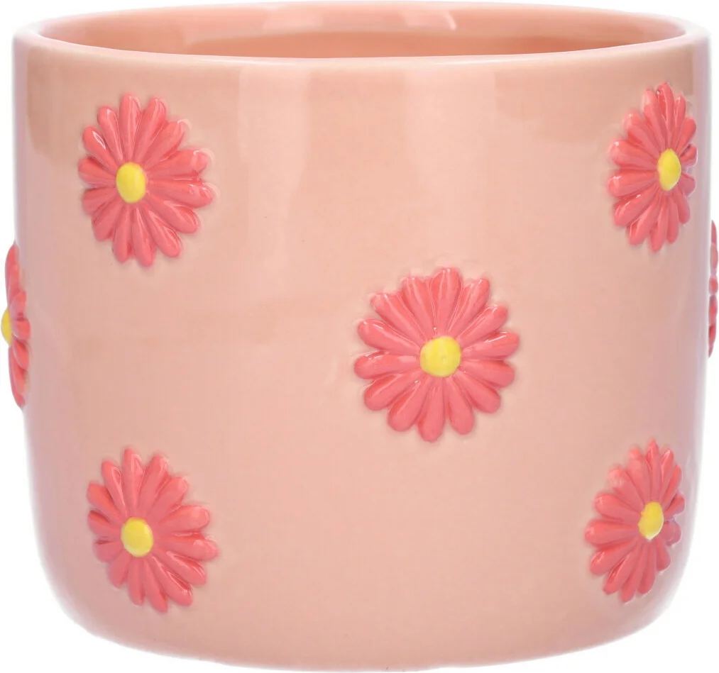 Bloempot Daisy roze D 14,3 H 11,5 cm