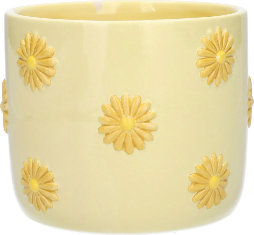 Bloempot Daisy geel D 11 H 9,5 cm