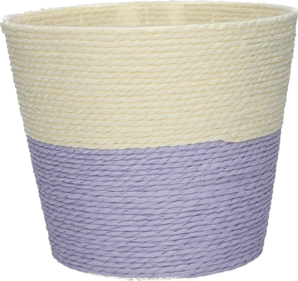 Duif plantenmand Riley duotoon crème / paars D 6,8 H 5,2 cm