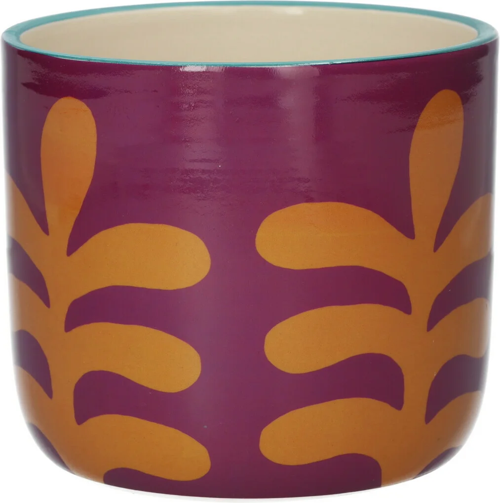 Bloempot Cortez paars / oranje D 10,5 H 9,8 cm