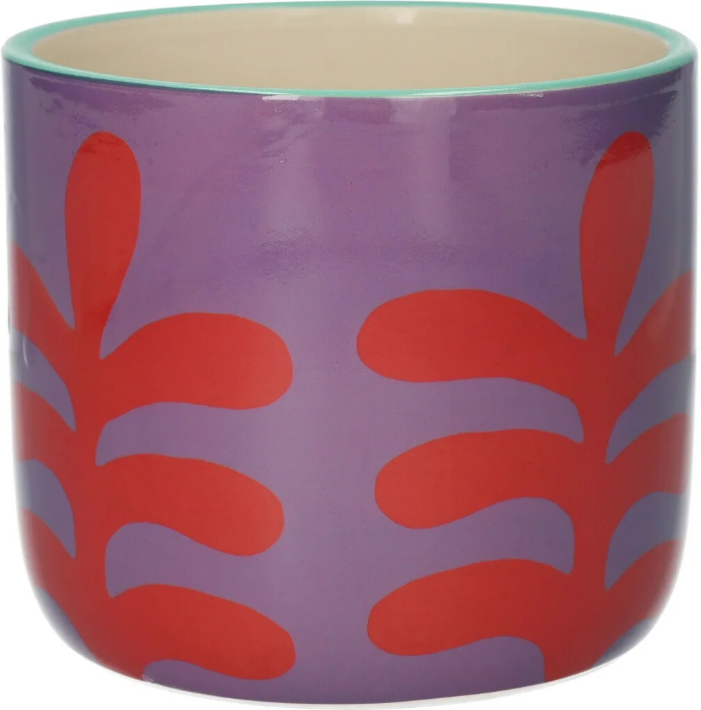 Bloempot Cortez paars / rood D 10,5 H 9,8 cm