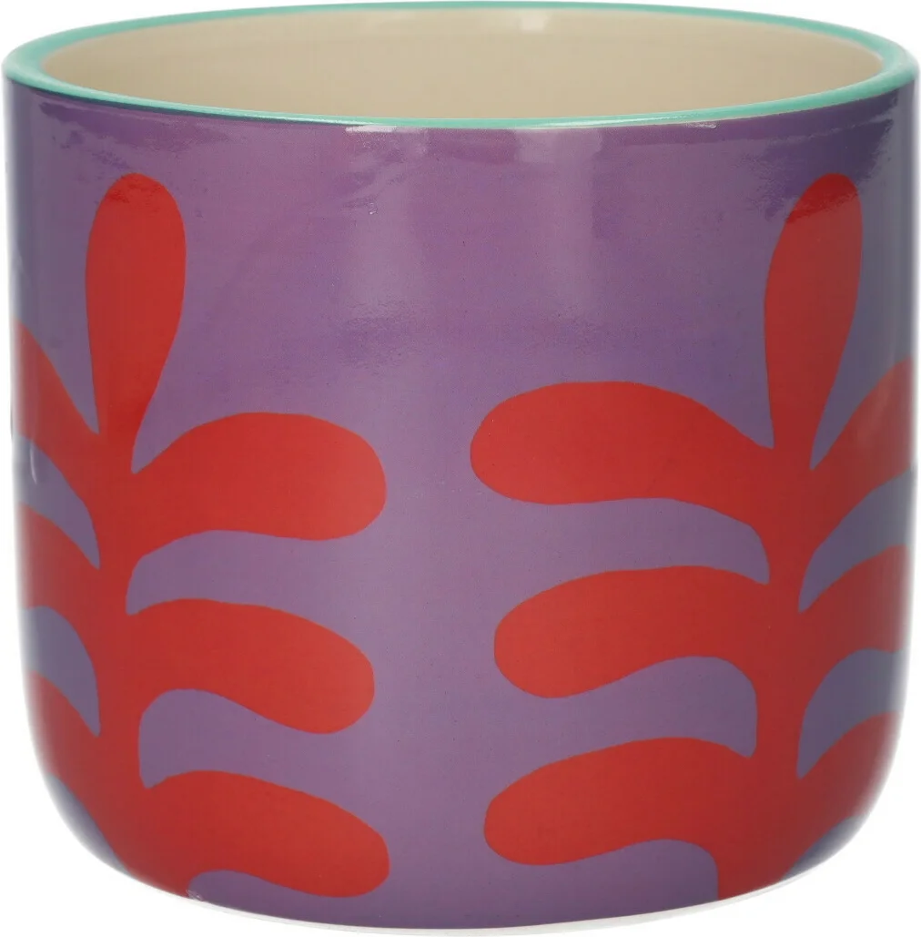 Bloempot Cortez paars / rood D 13,5 H 11,5 cm