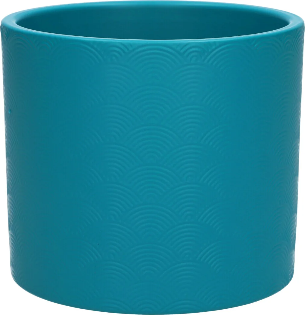 Bloempot Napoli turquoise D 14 H 12,5 cm