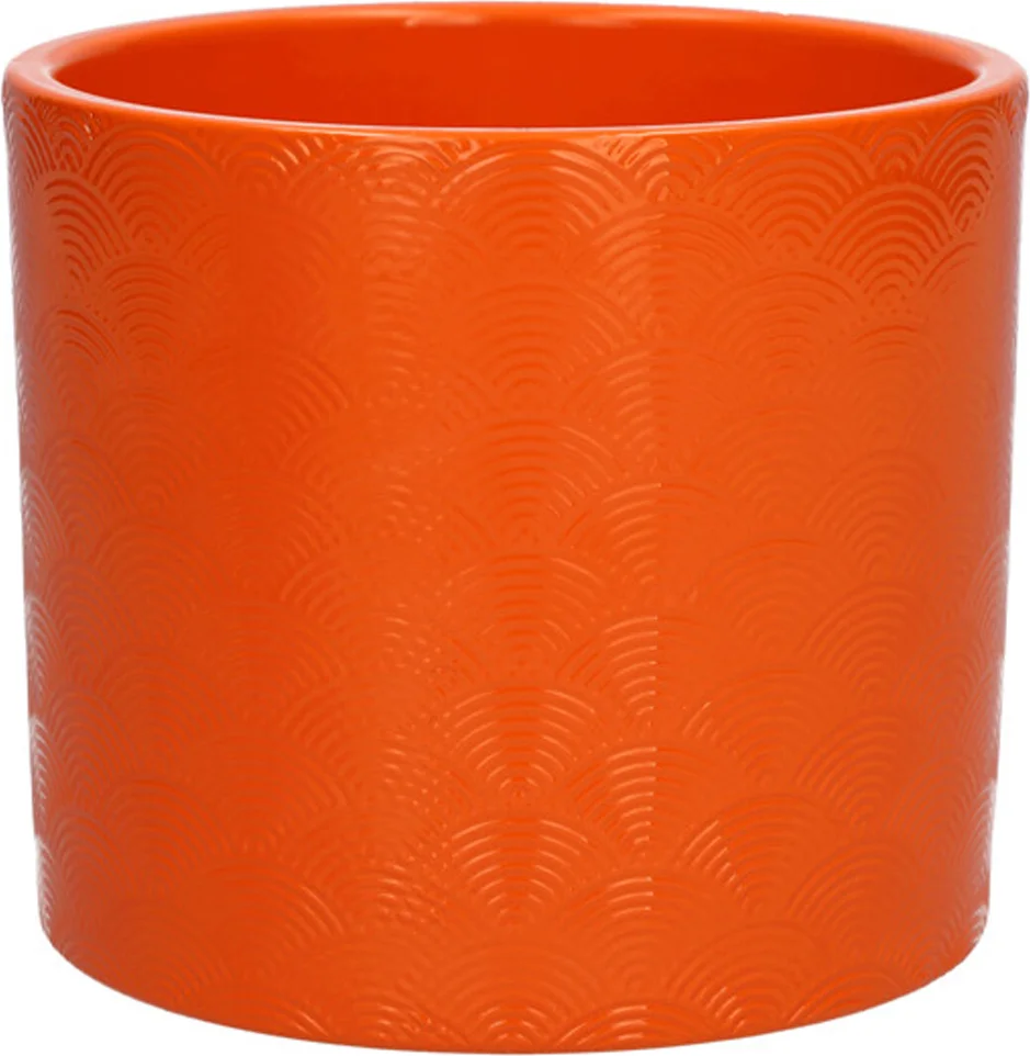 Bloempot Napoli oranje D 14 H 12,5 cm