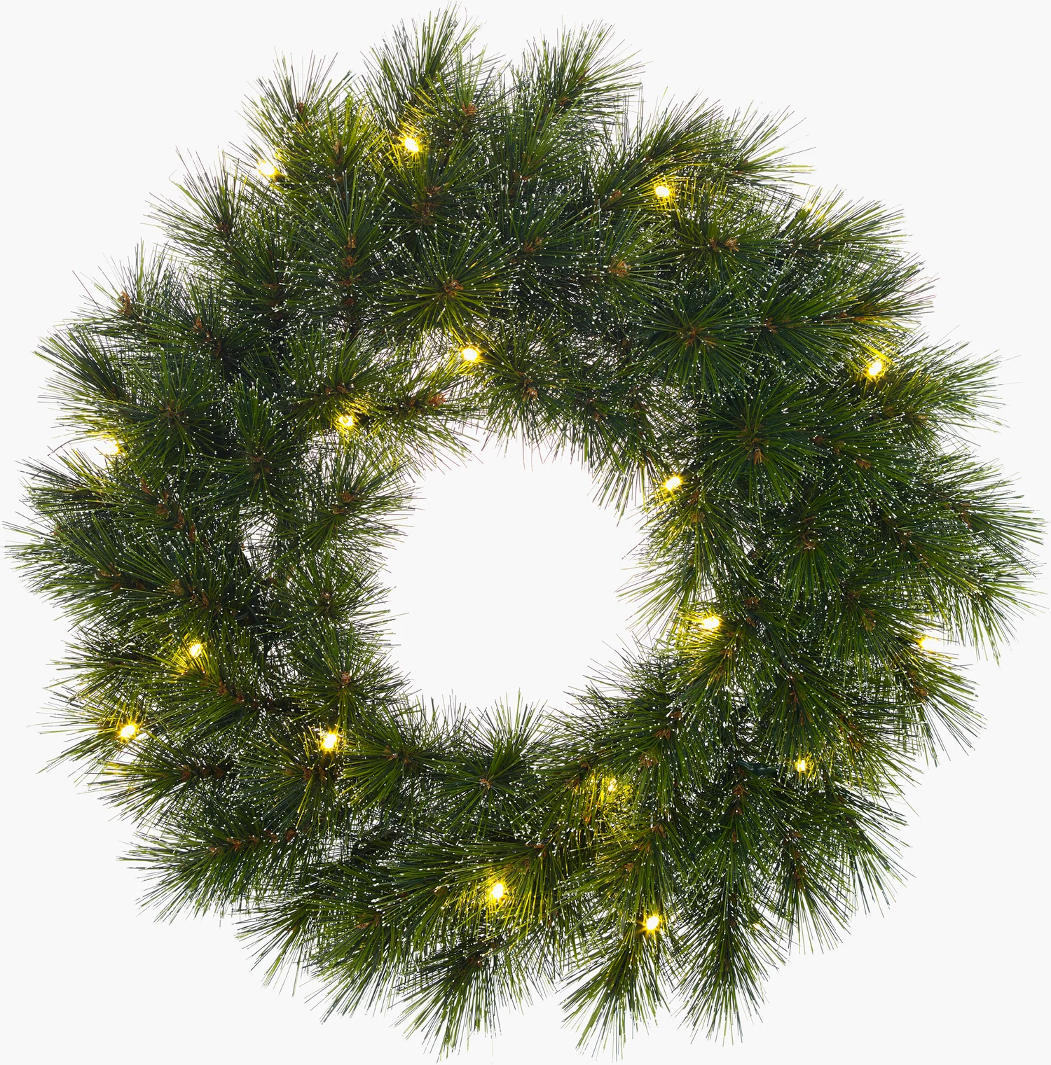 Black Box kerstkrans Glendon besneeuwd met LED verlichting D 60 cm