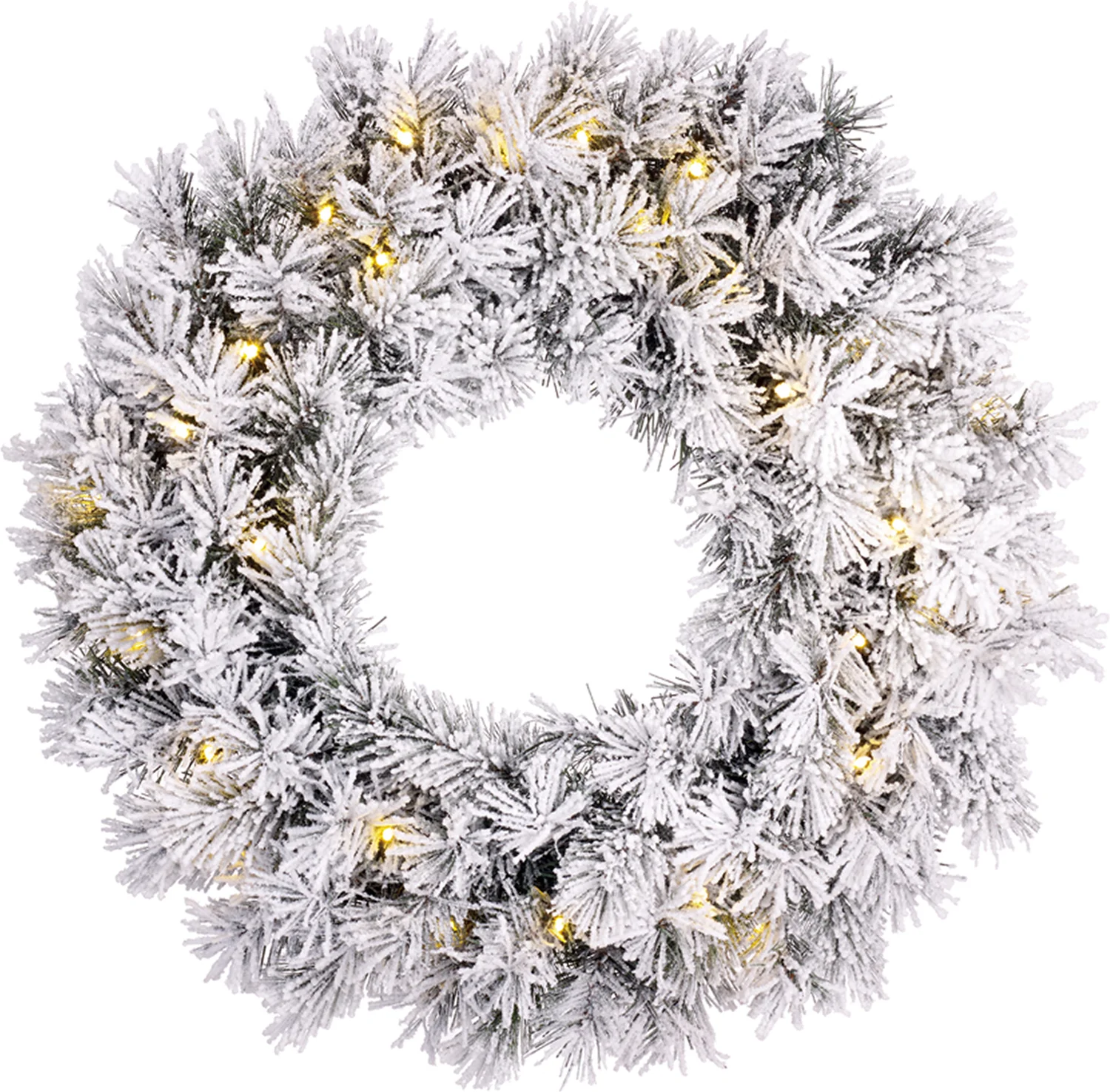 Black Box kerstkrans Dinsmore D 60 cm wit mit 30 lampjes warm wit
