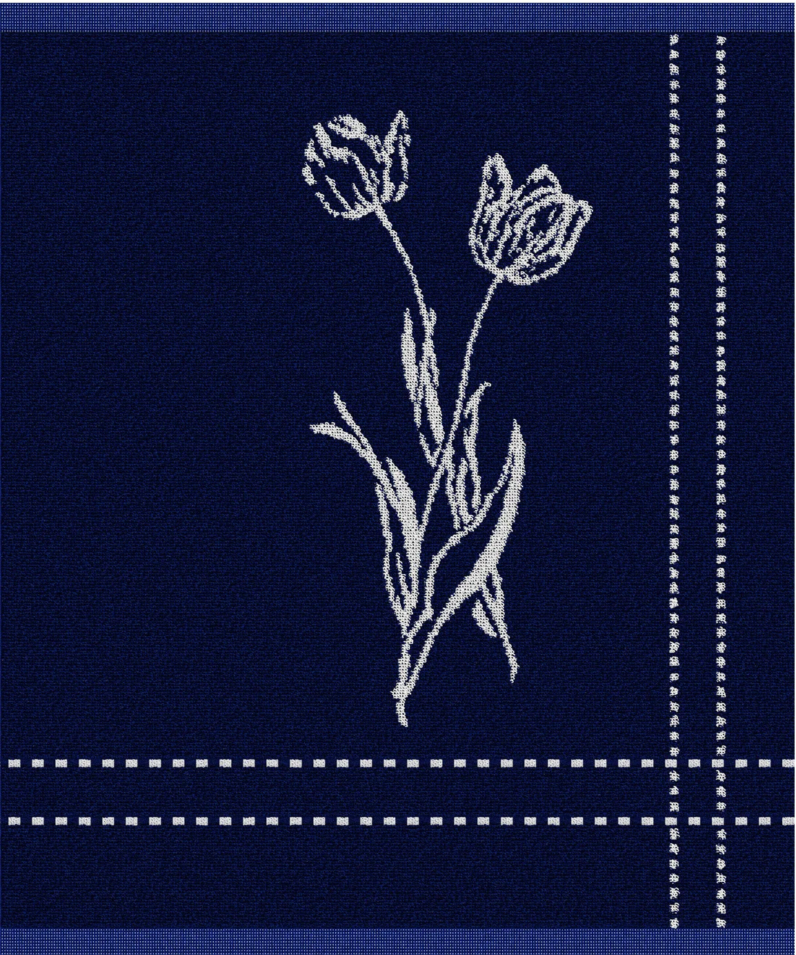 DDDDD keukendoek lisse blauw 50 x 55 cm