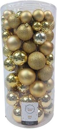 Decoris kerstballen PLC XXL goud D 8 cm 100 stuks