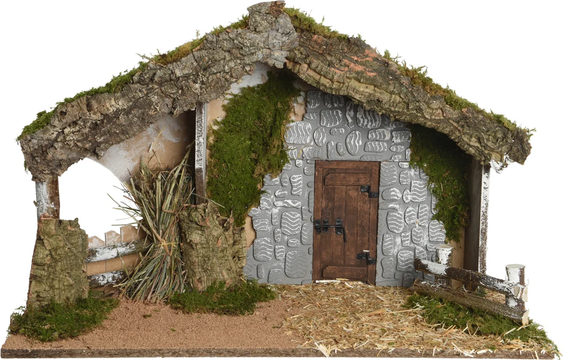 Decoris kerststal 63 x 30 x 40 cm