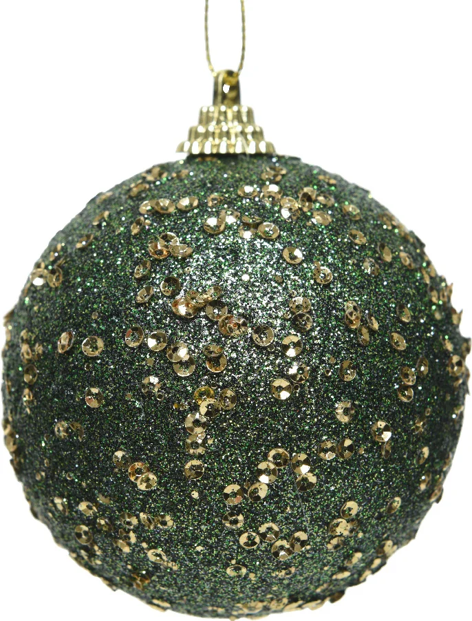 Decoris kerstbal groen D 8 cm
