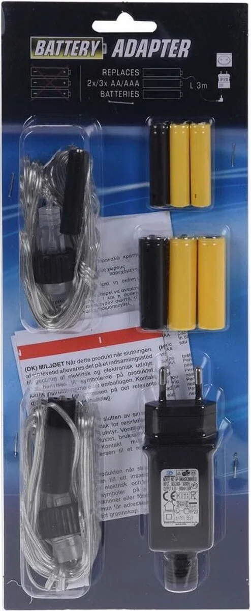 Batterij adapter 2x AA 3x AAA-batterijen 3m