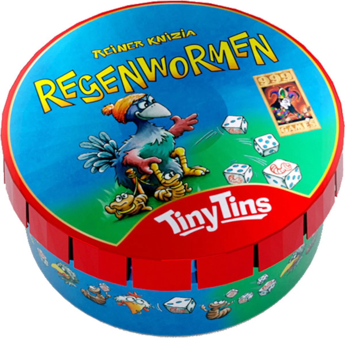 999 Games dobbelspel Regenwormen tiny tin 6+ jr