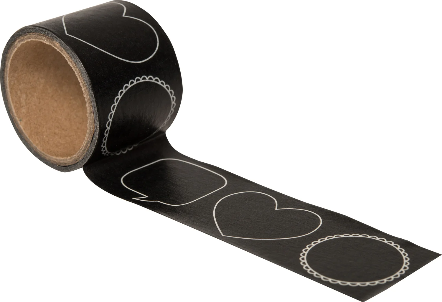 Cadeauverpakking krijttape 3 cm x 3 m zwart wit