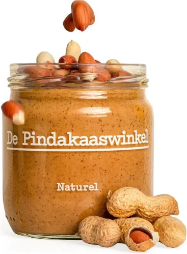 De Pindakaaswinkel pindakaas naturel 420 ml
