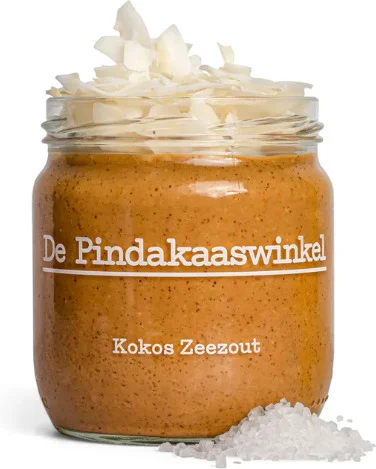De Pindakaaswinkel pindakaas kokos zeezout 420 ml