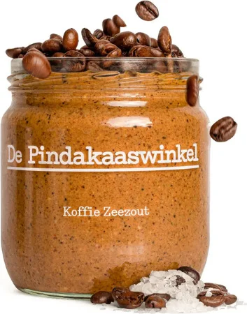De Pindakaaswinkel pindakaas koffie zeezout 420 ml