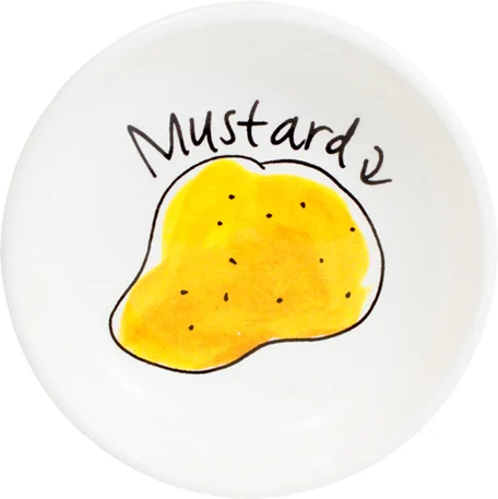 Blond Amsterdam serveerschaal Snack mustard D 8 H 1,5 cm