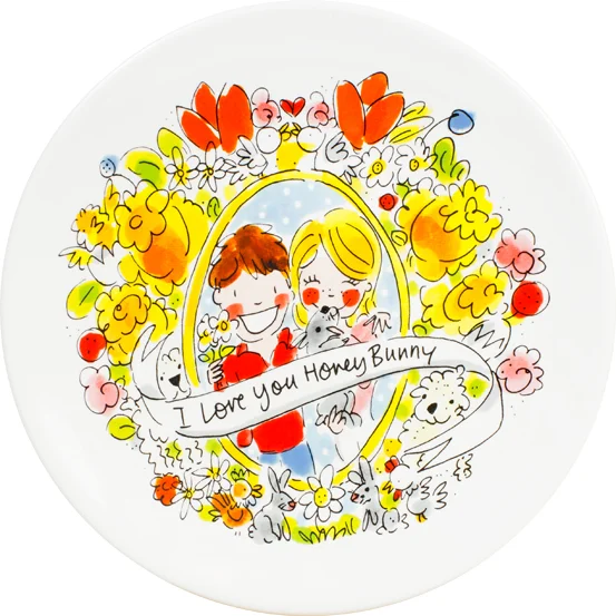 Blond Amsterdam bord Easter pasen honeybunny D 22 H 1,5 cm