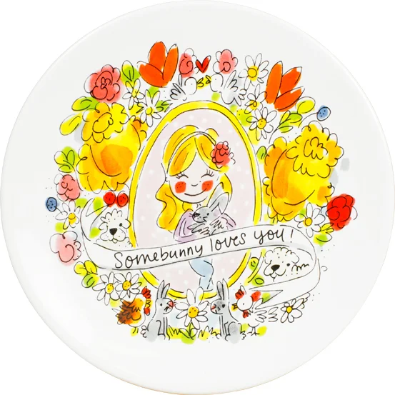 Blond Amsterdam bord Easter pasen somebunny D 22 H 1,5 cm