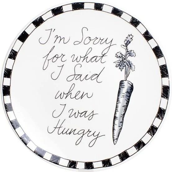 Blond Amsterdam bord Noir I'm Sorry wit / zwart D 22 H 1