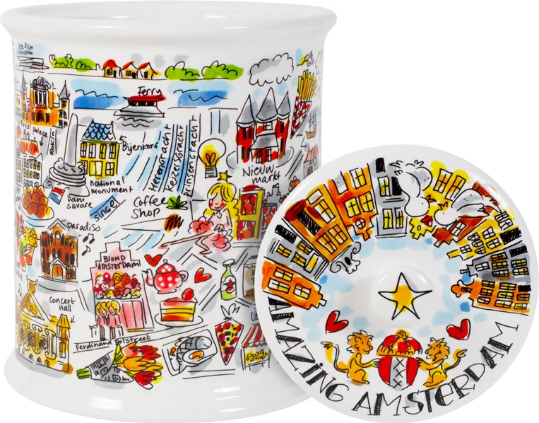 Blond Amsterdam voorraadpot City D 16 H 22,5 cm