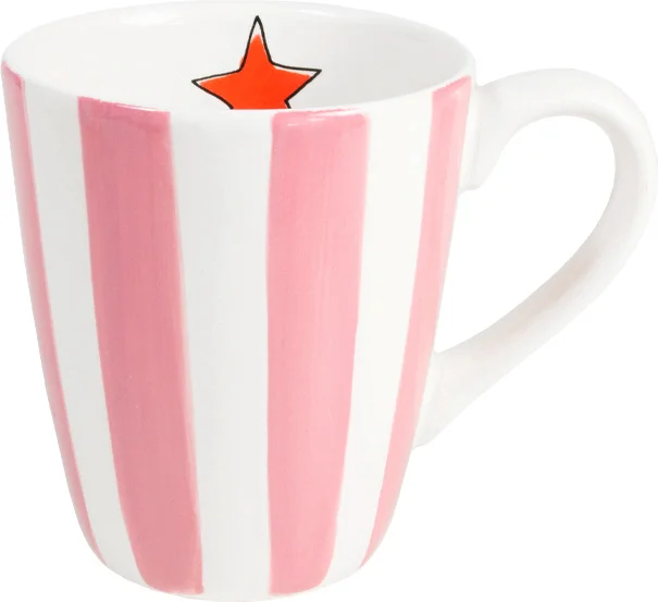 Blond Amsterdam mok Even Bijkletsen stripe roze 0,35 L