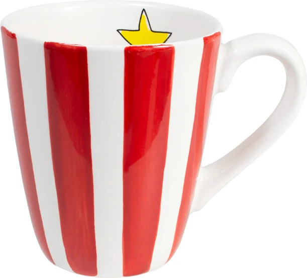 Blond Amsterdam mok Even Bijkletsen stripe rood 0,35 L