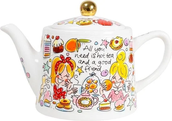Blond Amsterdam theepot Even Bijkletsen you and me 1,5 L