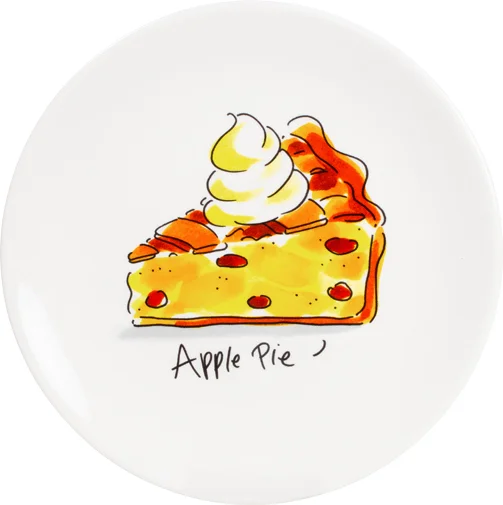 Blond Amsterdam gebaksbord Even Bijkletsen apple pie D 18 H 1,5 cm