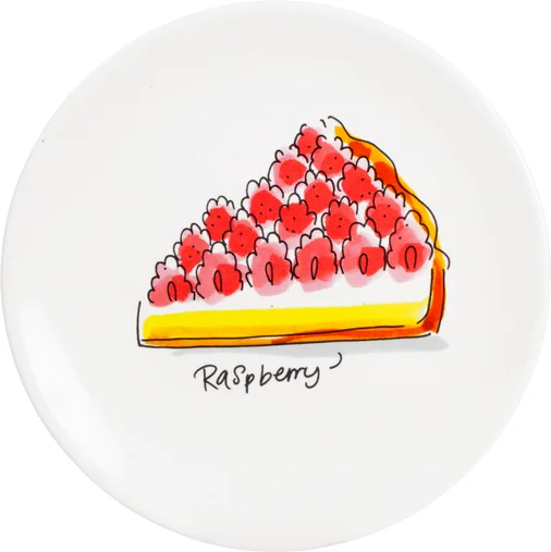 Blond Amsterdam gebaksbord Even Bijkletsen rasberry cake D 18 H 1,5 cm