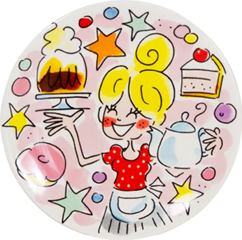 Blond Amsterdam bord Even Bijkletsen girl D 12 H 1 cm
