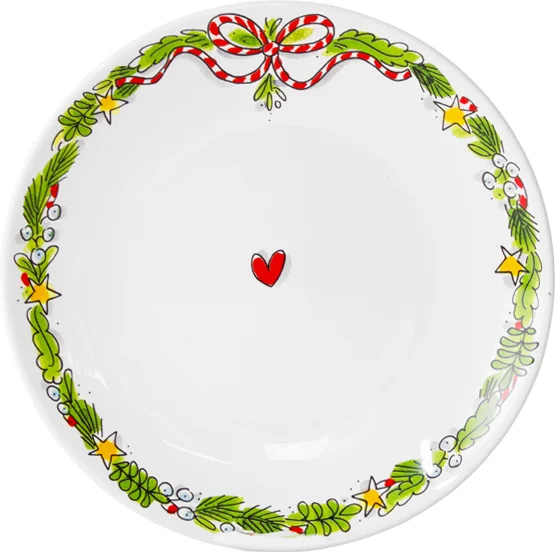 Blond Amsterdam bord Merry Christmas D 22 H 2,5 cm