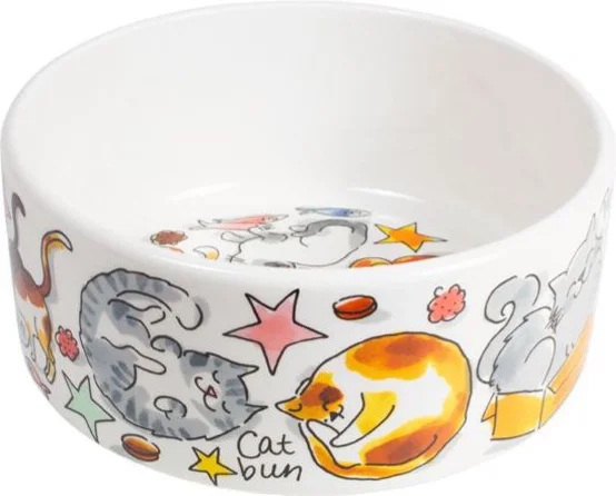 Blond Amsterdam kattenvoerbak Cat Love D 15,5 H 7 cm