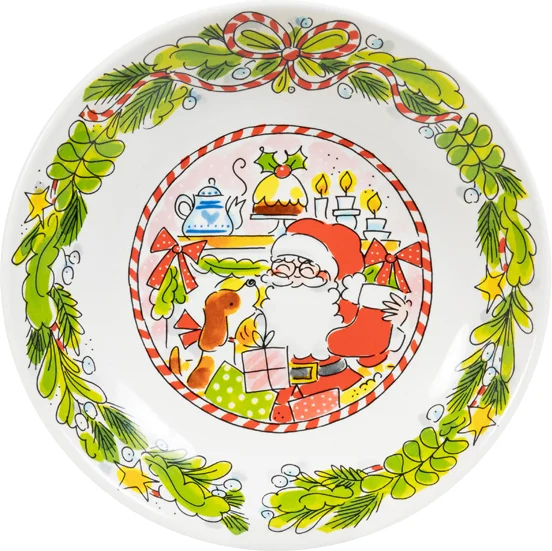 Blond Amsterdam diep bord Christmas D 23 H 4,5 cm
