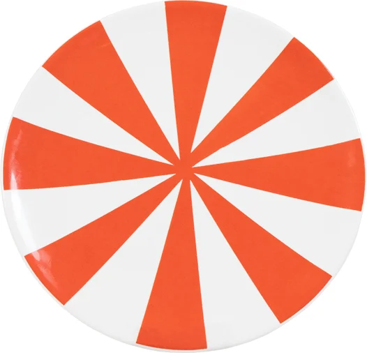 Blond Amsterdam bord Christmas red stripe D 18 H 2 cm