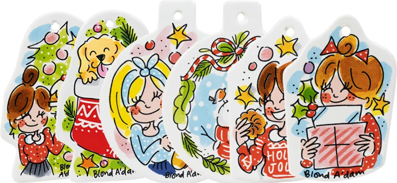 Blond Amsterdam kersthanger set Christmas 6-delig