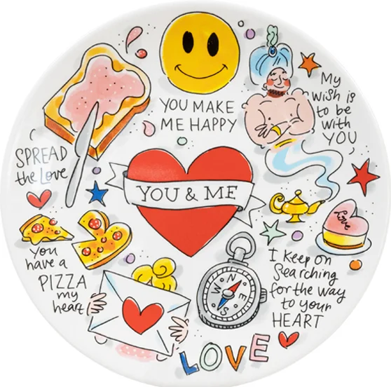 Blond Amsterdam ontbijtbord Love multi D 22 cm